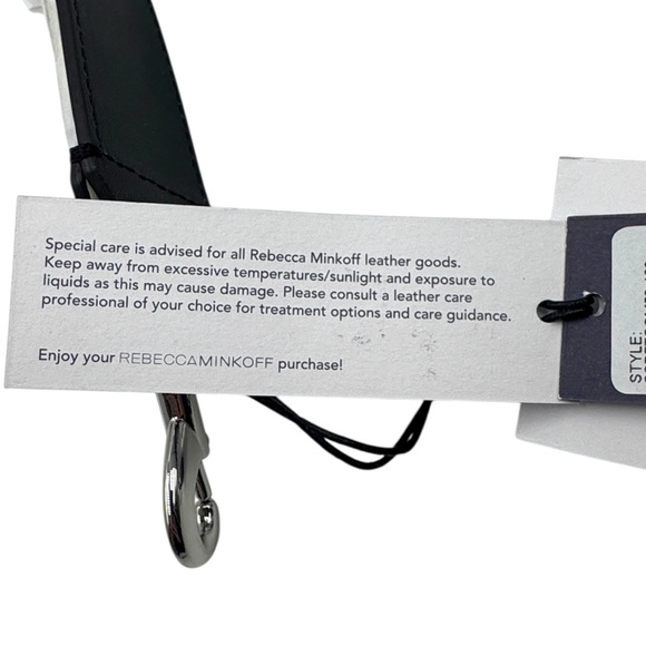 Rebecca Minkoff Sofia Optic White Leather Tassel Guitar Bag Purse Strap - Picture 11 of 16